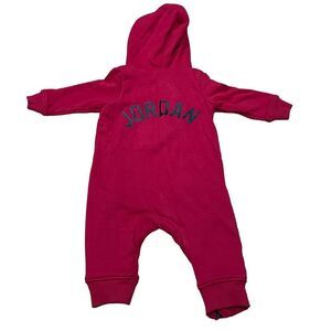 Jordan Red Hooded Footie Pajamas